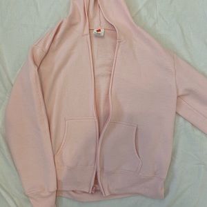 Hane’s pink zip up hoodie